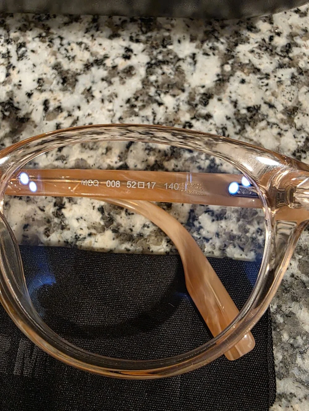 Alexander MCQueen Clear Pink Eyeglasses Prescription Lenses
